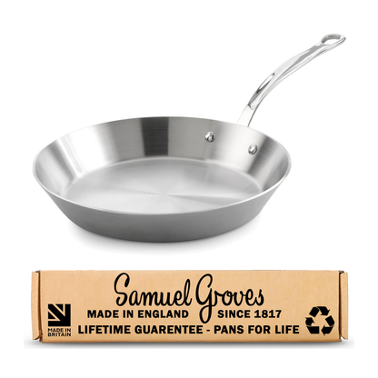 Samuel Groves - Classic Stainless Steel Tri-Ply Frying Pan, 26cm - Lifetime Guarantee