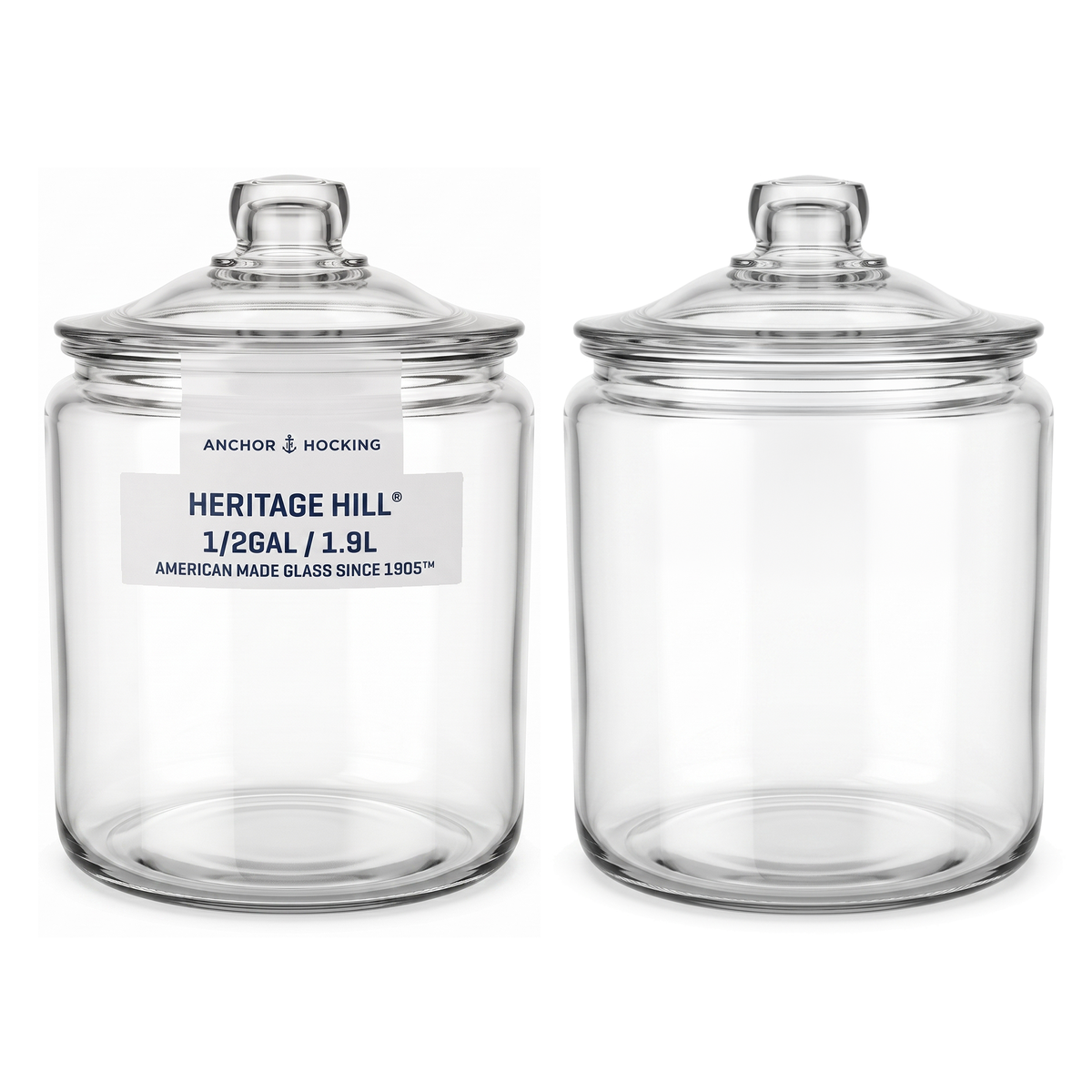 Glass Heritage Hill Jar, 2L (2 pack)