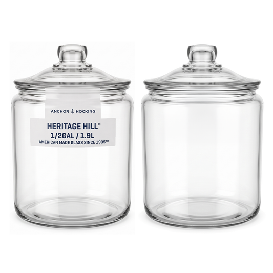 Glass Heritage Hill Jar, 2L (2 pack)