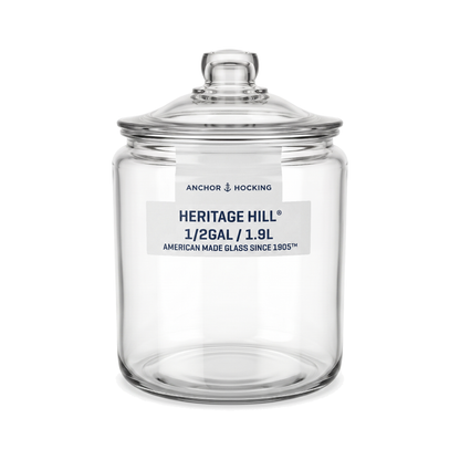 Anchor Hocking Heritage Hill 1.9L Heavyweight Glass Storage Jar with Loose-Fit Lid