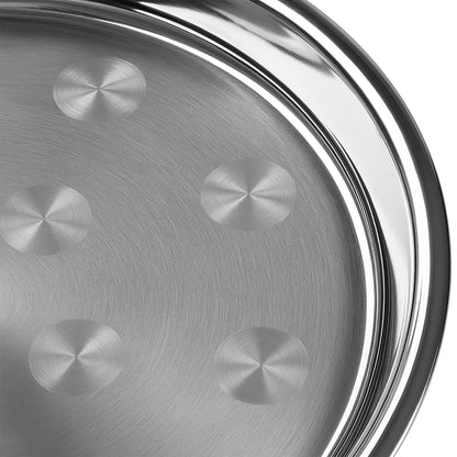 Chabrias Ltd Stainless Steel Round Serving Tray Mirror Finish - Premium Barware from Chabrias Ltd - Just £9.99! Shop now at Chabrias Ltd