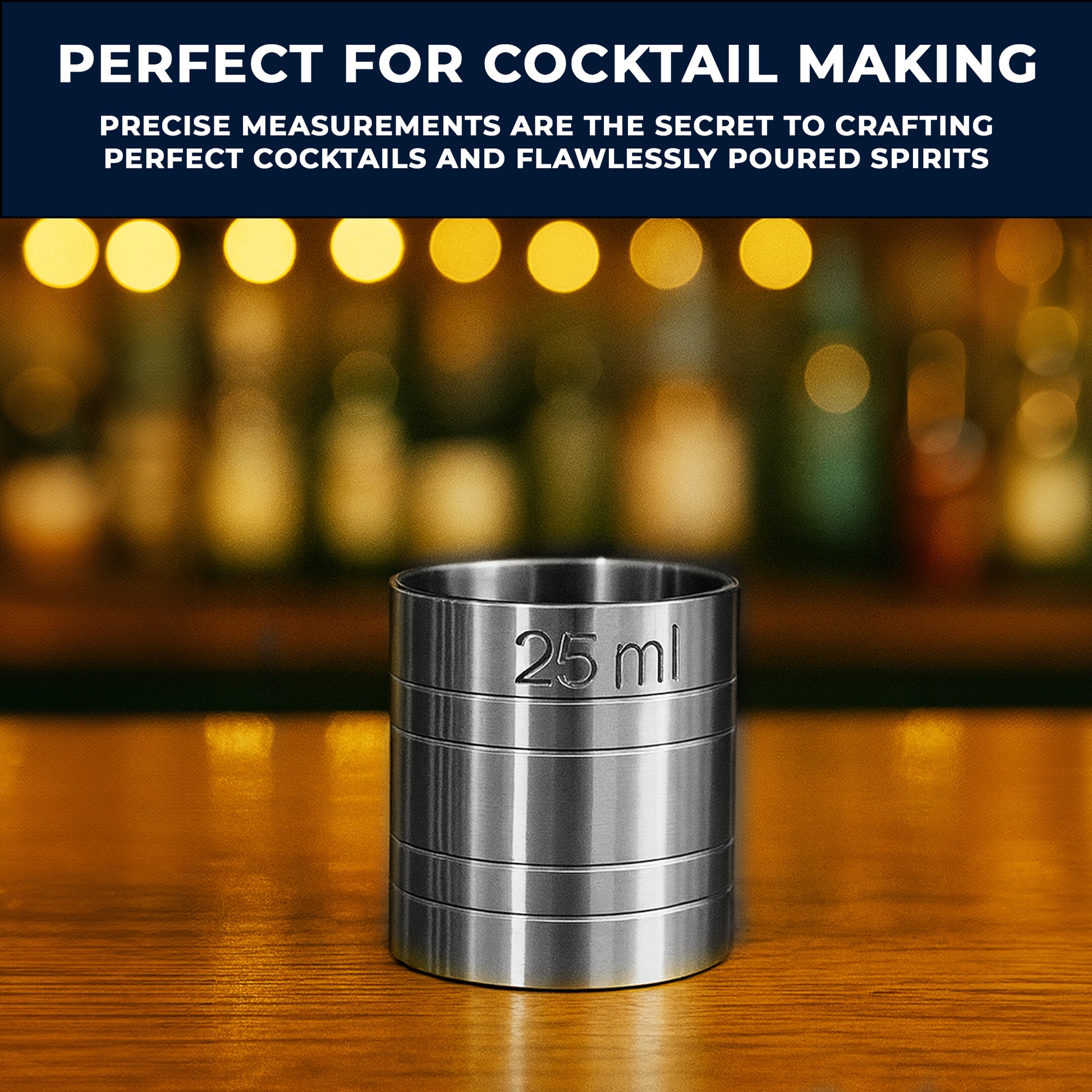 Stainless Steel 25ml Thimble Measure Government Stamped - Premium Kitchen from Chabrias Ltd - Just £4.99! Shop now at Chabrias Ltd