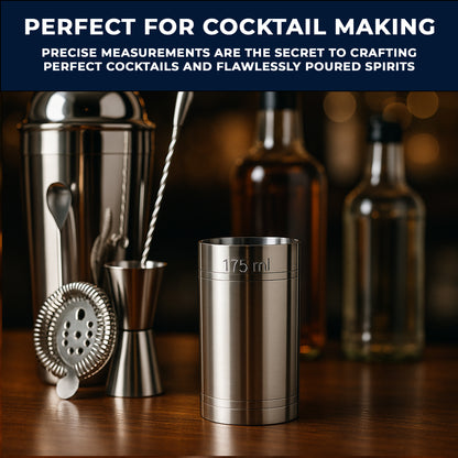 Stainless Steel 175ml Thimble Measure Government Stamped - Premium Kitchen from Chabrias Ltd - Just £6.49! Shop now at Chabrias Ltd