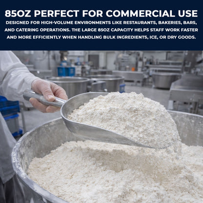 Multipurpose Aluminium Metal Scoops Set for Dry Goods - Sturdy Kitchen Scoops in Different Sizes