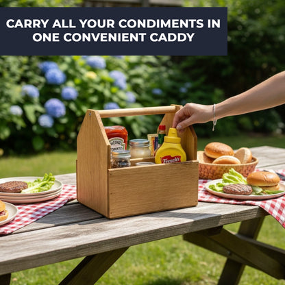 Wooden Condiment Holder