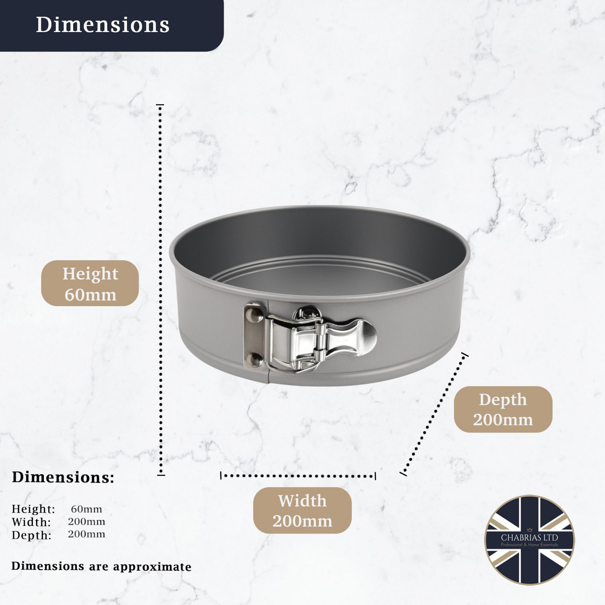 Non-Stick Springform Sandwich Cake Tin Set, 20 & 23cm - Premium Kitchen from Chabrias Ltd - Just £14.99! Shop now at Chabrias Ltd