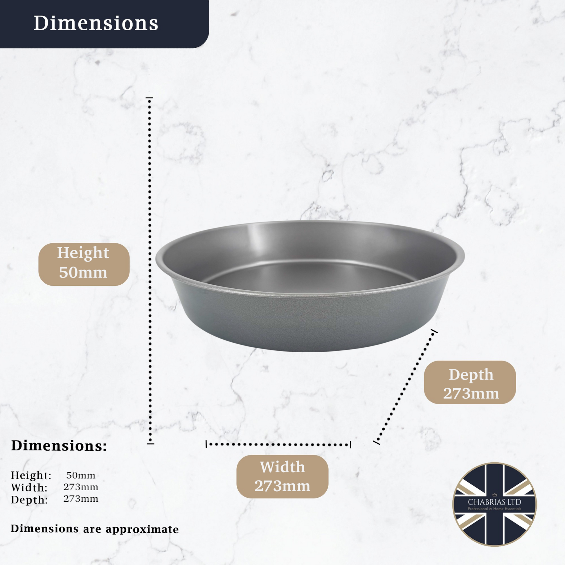 Non-Stick Sandwich Cake Tin, 10" Deep  (2 piece) - Premium Great British Bakeware from Chabrias Ltd - Just £12.99! Shop now at Chabrias Ltd