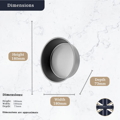 Non-Stick Round Cake Tin, Deep 18cm (2 piece) - Premium Kitchen from Chabrias Ltd - Just £9.99! Shop now at Chabrias Ltd