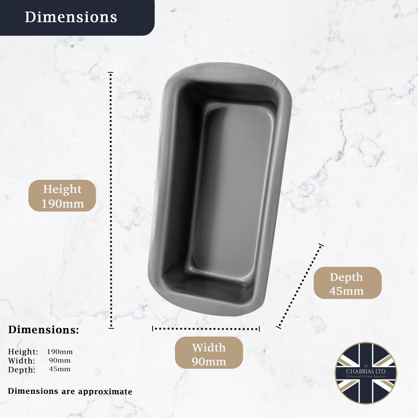 Non-Stick Loaf Tin, 1lb (2 piece) - Premium Kitchen from Chabrias Ltd - Just £10.99! Shop now at Chabrias Ltd