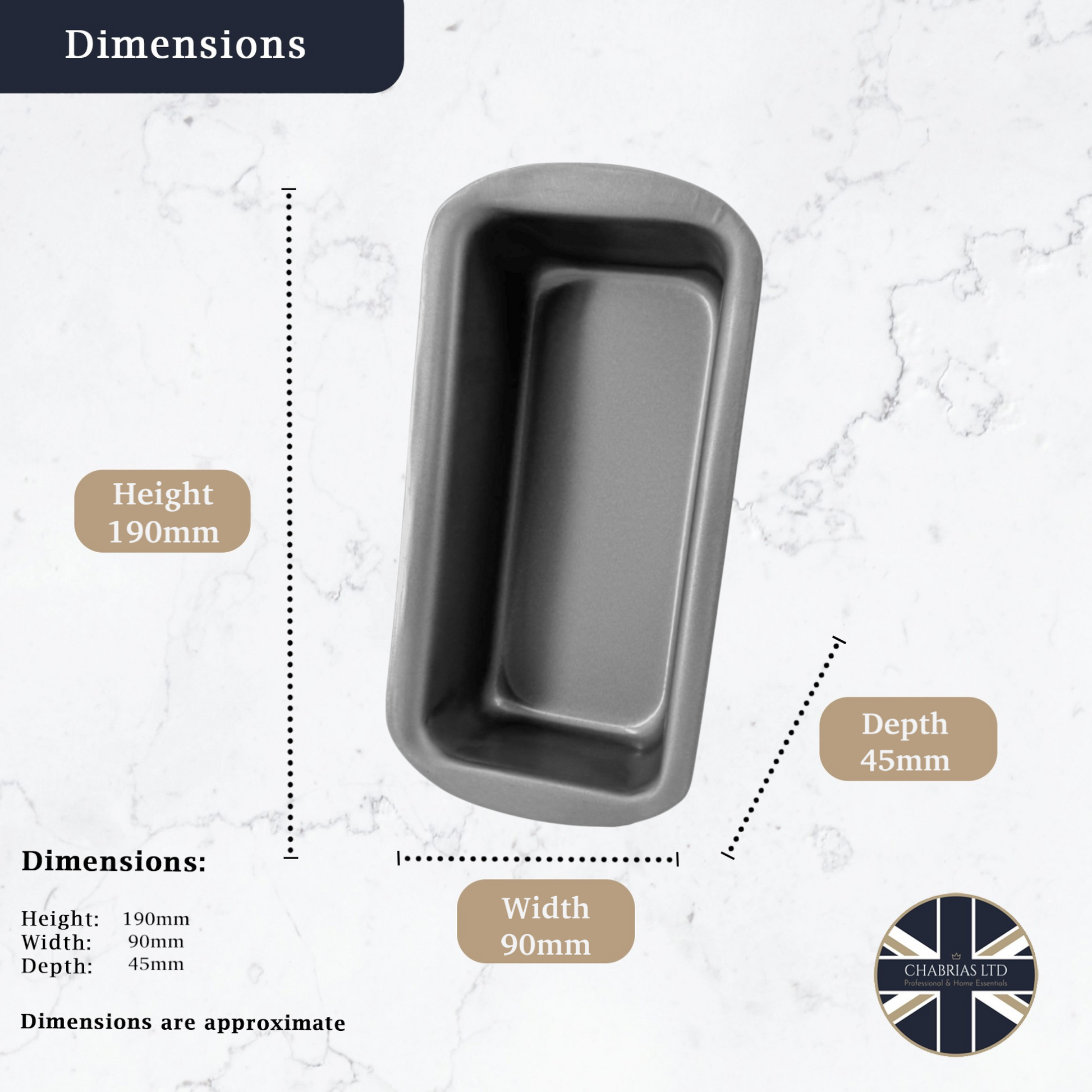 Non-Stick Loaf Tin, 1lb (2 piece) - Premium Kitchen from Chabrias Ltd - Just £10.99! Shop now at Chabrias Ltd