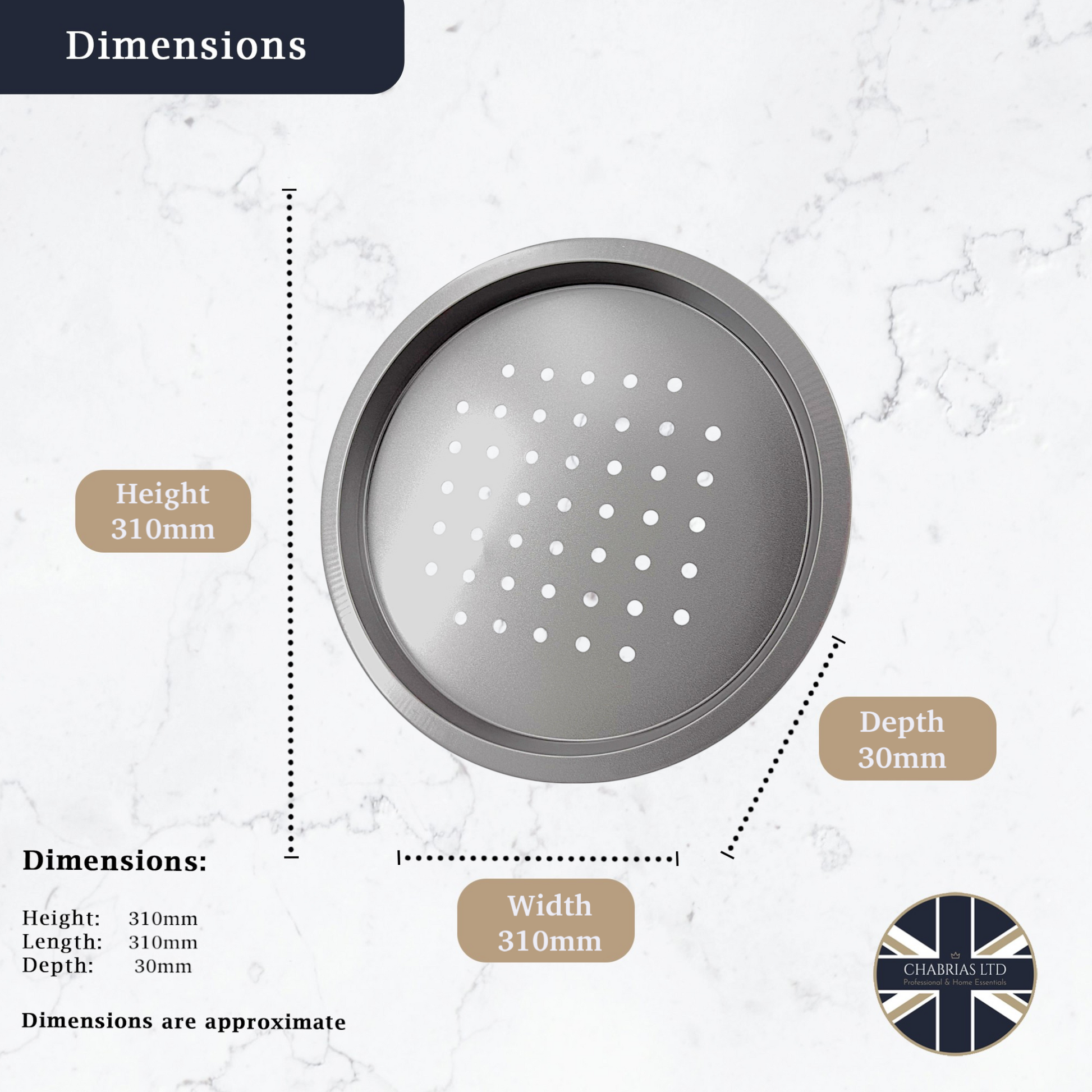 Non-Stick Oven Deep Pan Pizza Crisper, 31cm (2 piece) - Premium Kitchen from Chabrias Ltd - Just £8.99! Shop now at Chabrias Ltd
