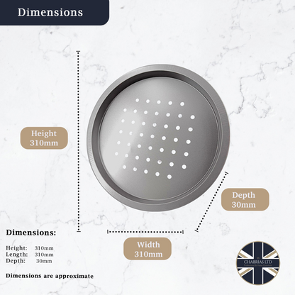 Non-Stick Oven Deep Pan Pizza Crisper, 31cm (2 piece) - Premium Kitchen from Chabrias Ltd - Just £8.99! Shop now at Chabrias Ltd