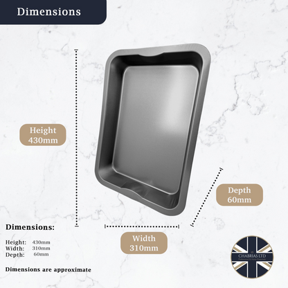 Non-Stick Baking Set, Roasting and Baking Trays, Extra Large, 43cm (2 piece) - Premium Home from Samuel Groves - Just £17.99! Shop now at Chabrias Ltd