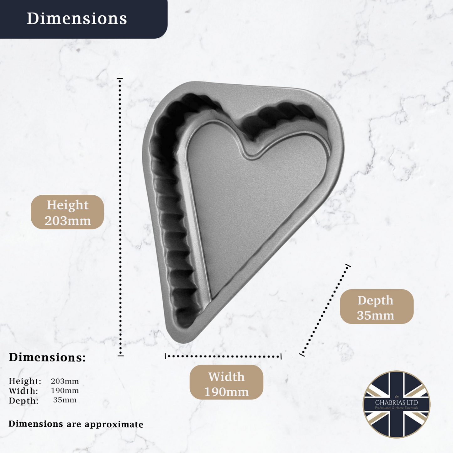 Non-Stick Heart Sandwich Cake Tin, 8" (2 Piece) - Premium Home from Chabrias Ltd - Just £9.99! Shop now at Chabrias Ltd