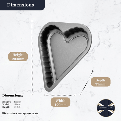Non-Stick Heart Sandwich Cake Tin, 8" (2 Piece) - Premium Home from Chabrias Ltd - Just £9.99! Shop now at Chabrias Ltd