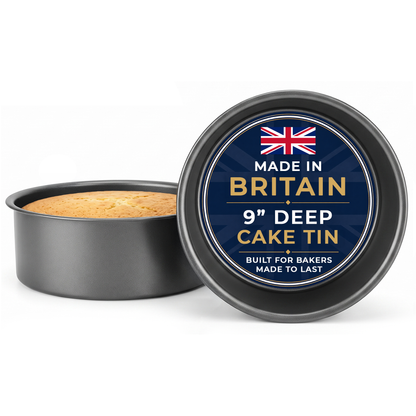 Non-Stick Round Cake Tin, Deep 23cm (2 piece)