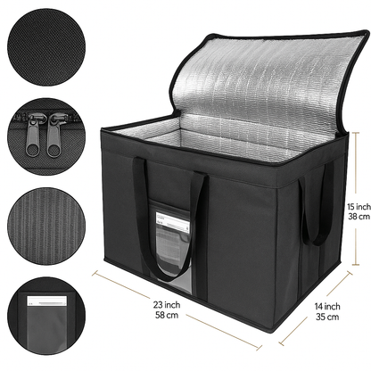 Insulated Food Delivery Bag – 59L Large Reusable Cooler Tote – Professional-Grade Thermal Transport for Catering & Delivery - Premium Food Storage Boxes from Chabrias Ltd - Just £18.99! Shop now at Chabrias Ltd