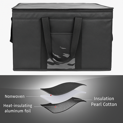 Insulated Food Delivery Bag – 59L Large Reusable Cooler Tote – Professional-Grade Thermal Transport for Catering & Delivery - Premium Food Storage Boxes from Chabrias Ltd - Just £18.99! Shop now at Chabrias Ltd