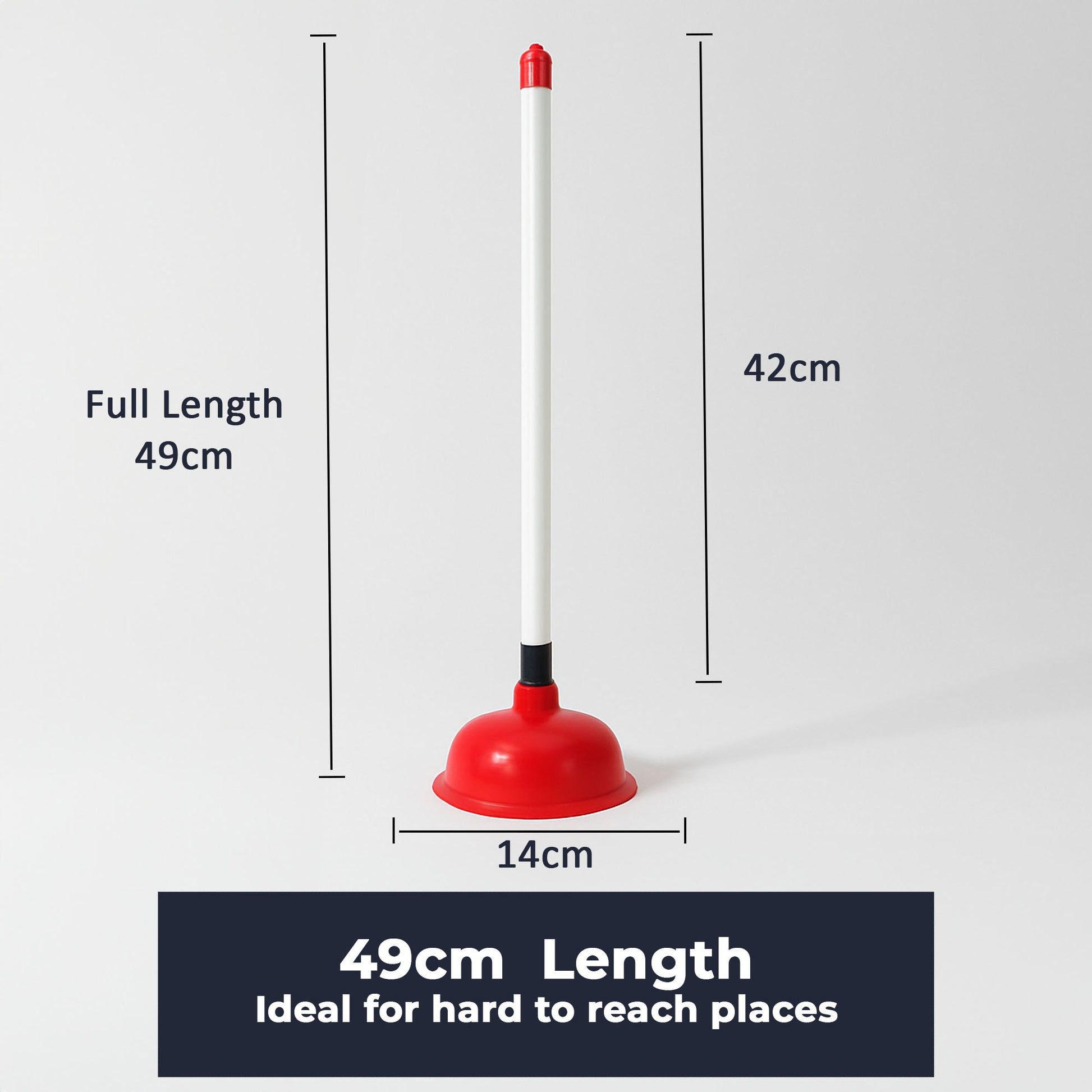 Chabrias Ltd Sink & Drain Plunger for Bathroom, Kitchen, Work, 140 mm Suction Cup, Durable - Premium Home Improvement from Chabrias Ltd - Just £6.64! Shop now at Chabrias Ltd