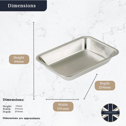 Aluminium Pie Dish – Heavy-Duty, Commercial Grade, 10" (254 x 191 x 44 mm) - Premium Home from Chabrias Ltd - Just £14.99! Shop now at Chabrias Ltd