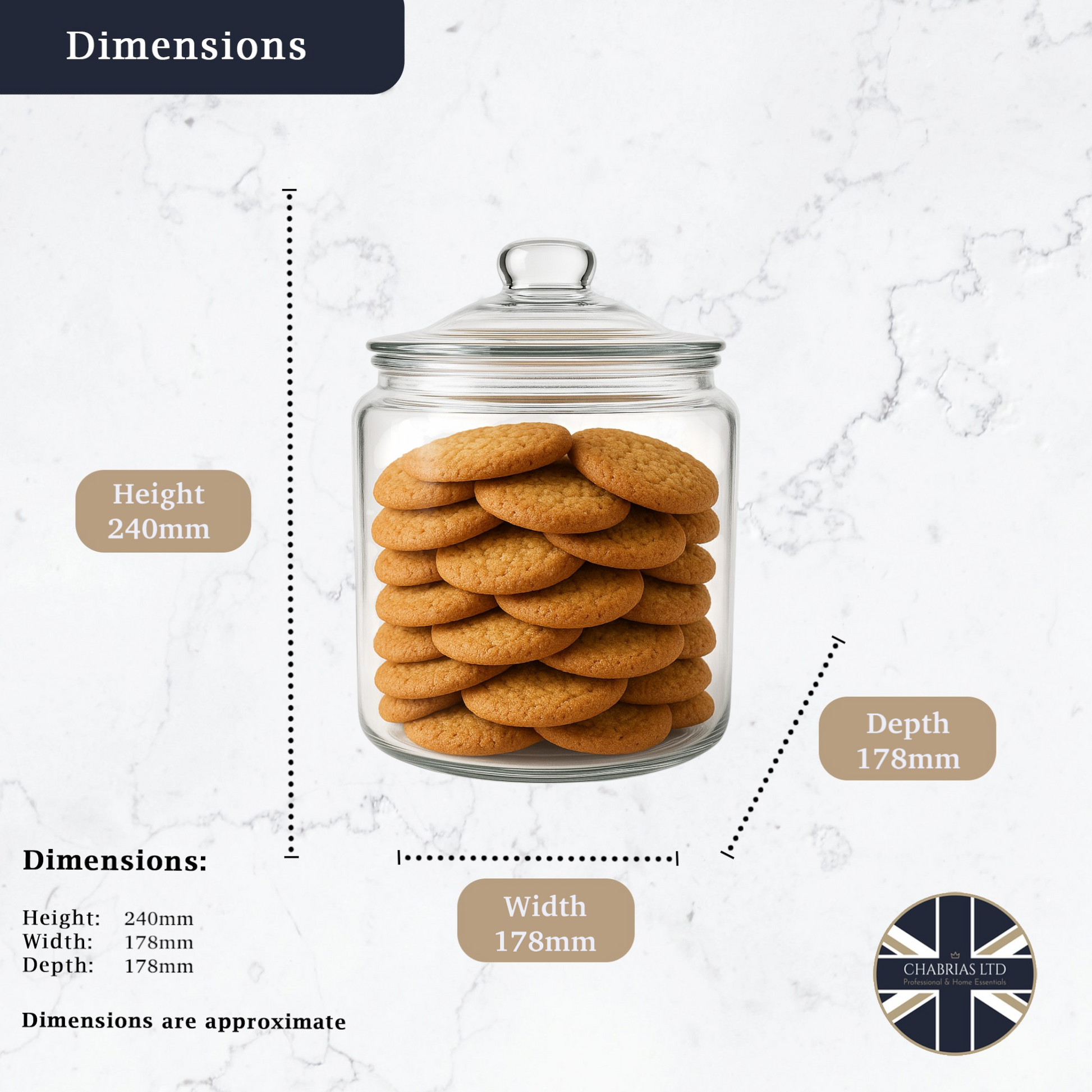 Glass Heritage Hill Jar, 1 Gallon - Premium Kitchen from Chabrias Ltd - Just £19.97! Shop now at Chabrias Ltd