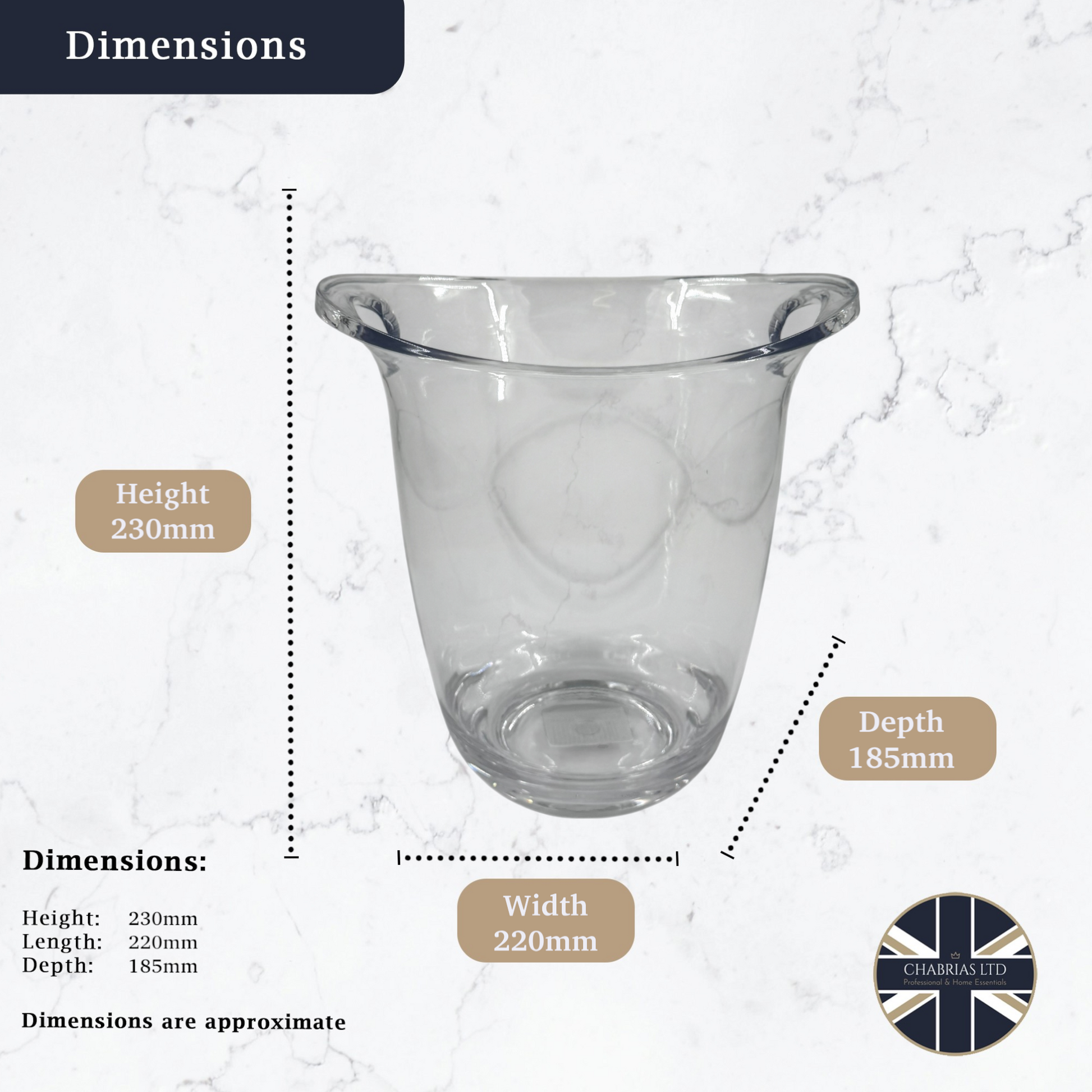 Acrylic Champagne Wine Cooler - Premium Kitchen from Chabrias Ltd - Just £9.99! Shop now at Chabrias Ltd