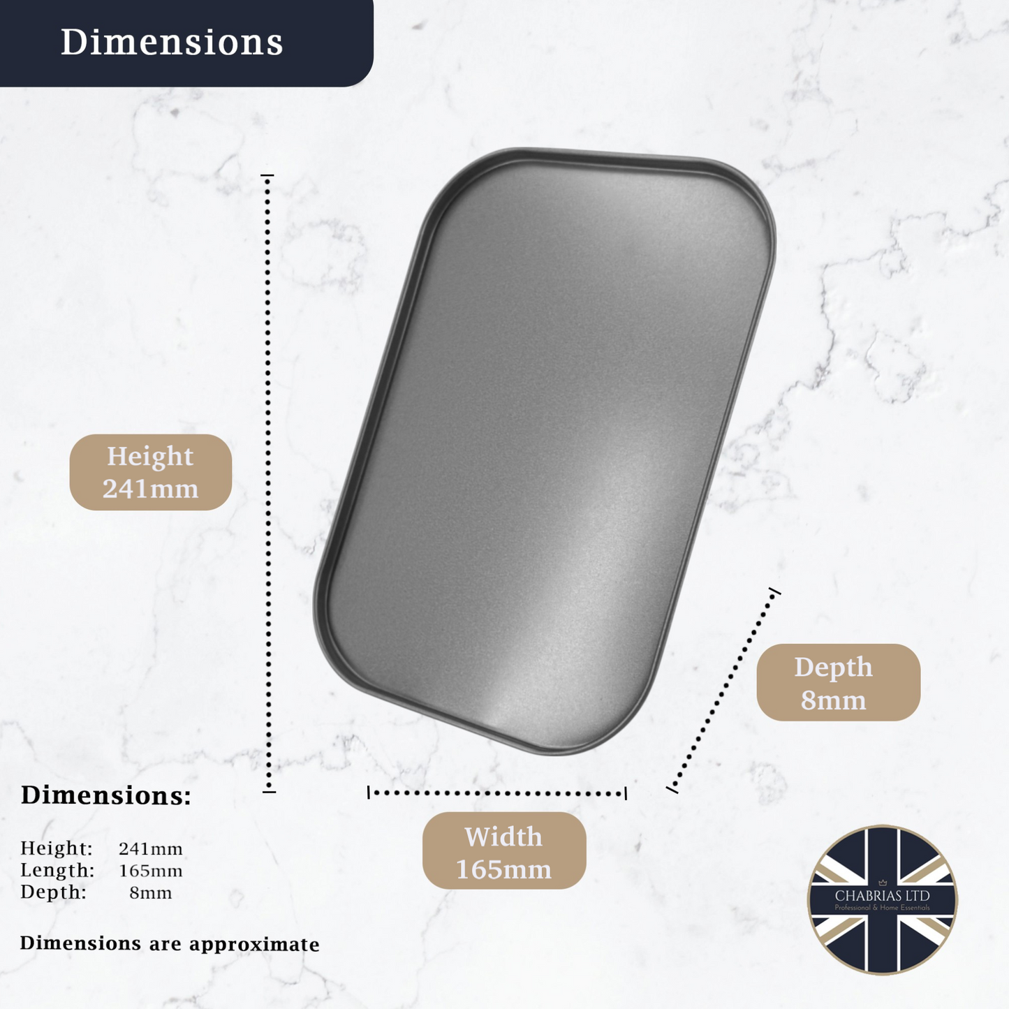 Non-Stick Oven Baking Tray Small, 24cm (2 piece) - Premium  from Chabrias Ltd - Just £7.99! Shop now at Chabrias Ltd