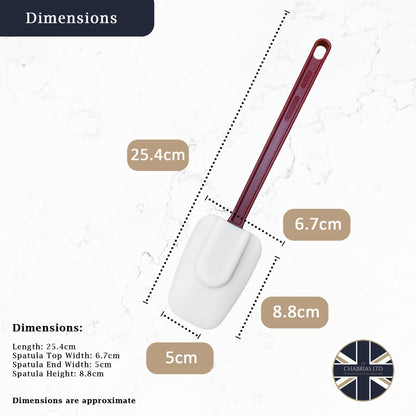 10" Professional Silicone Spoonula - High-Heat 260°C, Bowl-Scraping Head, Non-Stick Safe, BPA-Free – Heavy-Duty Cooking, Baking & Mixing Tool - Premium  from Chabrias Ltd - Just £7.99! Shop now at Chabrias Ltd