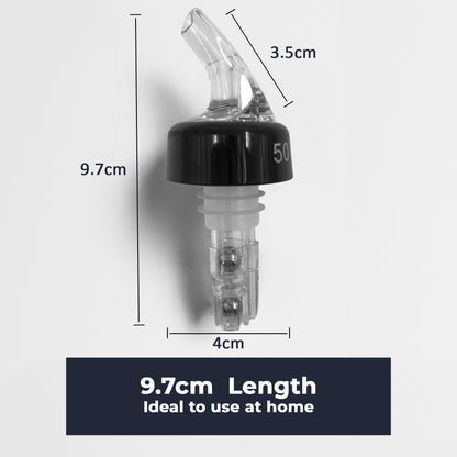 50ml Clear Measured Liquor Bottle Pourers UK Made 12 Pack