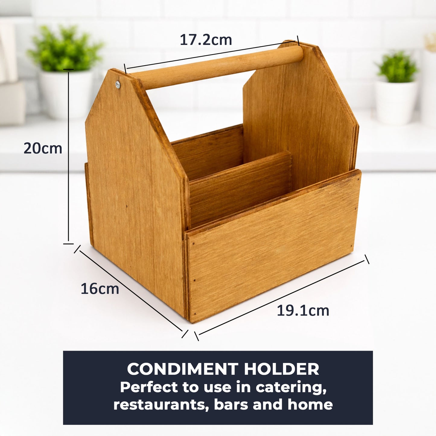 Wooden Condiment Holder