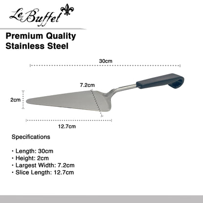 Le Buffet Cake & Pie Server Set – Stainless Steel with Heat-Resistant Handle (Green & Black) - Premium Kitchen from Chabrias Ltd - Just £14.99! Shop now at Chabrias Ltd