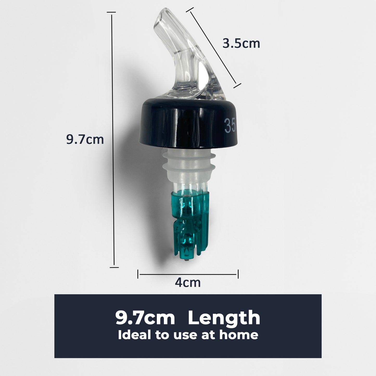 35ml Clear Measured Liquor Bottle Pourers UK Made 6 Pack