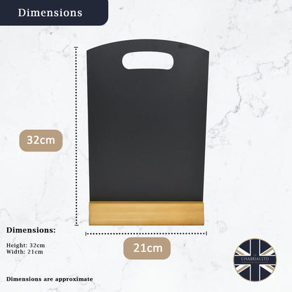 Chabrias Ltd Handheld Table Top Pub Resturant Blackboard Chalkboard with Plinth - Premium  from Chabrias Ltd - Just £9.49! Shop now at Chabrias Ltd
