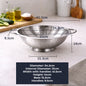 Stainless Steel Colander with Two Robust Handles - Heavy Duty and Efficient Draining