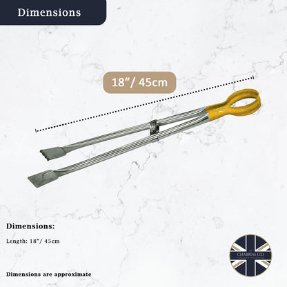 18" Professional Longlife Stainless Steel Grill BBQ Tongs