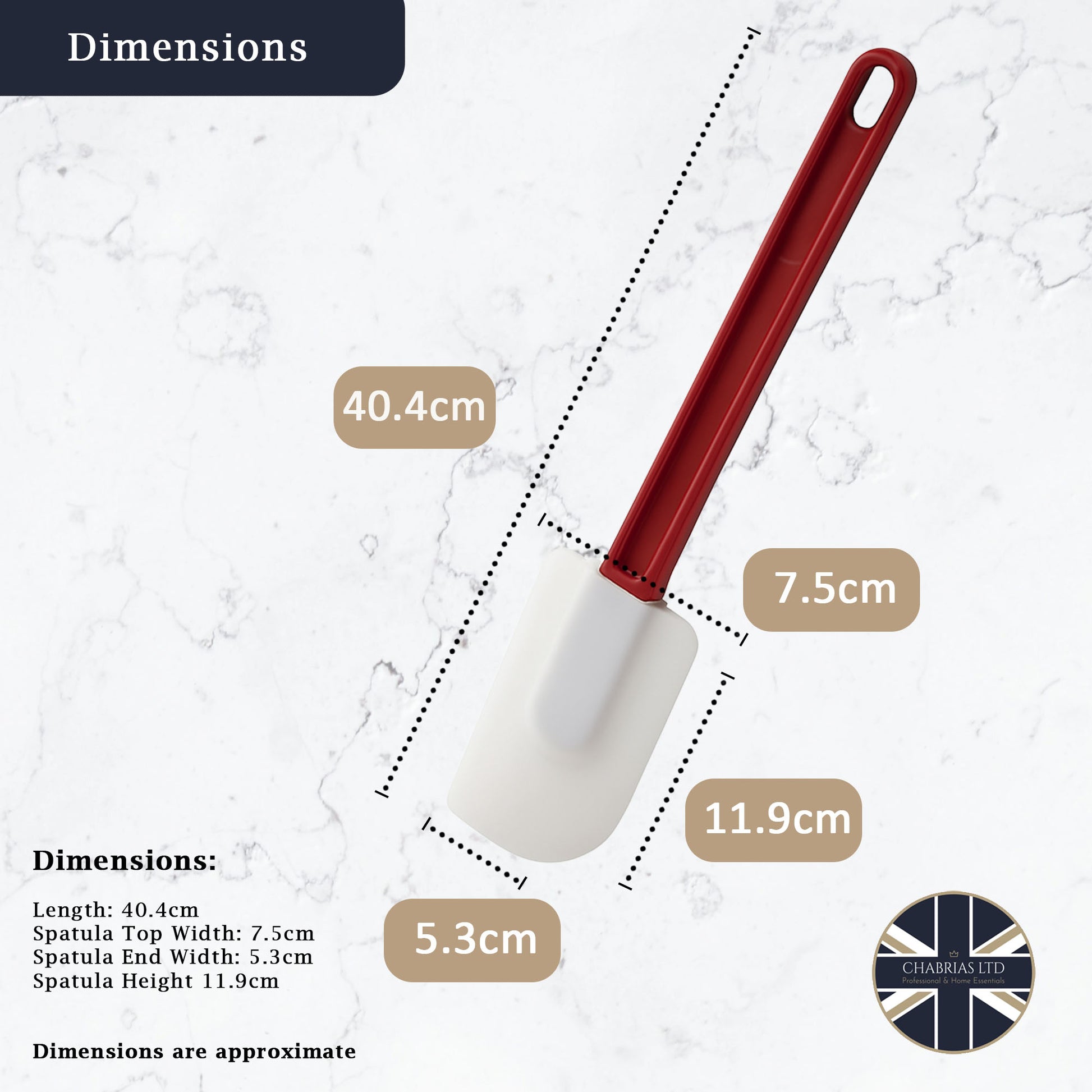 16" Professional Silicone Spatulas - 2 pack - Ultra High-Heat 260°C, Extra-Long Handle, Non-Stick Safe, BPA-Free – Heavy-Duty Cooking, Baking & Stir-Fry Tools - Premium  from Chabrias Ltd - Just £15.99! Shop now at Chabrias Ltd