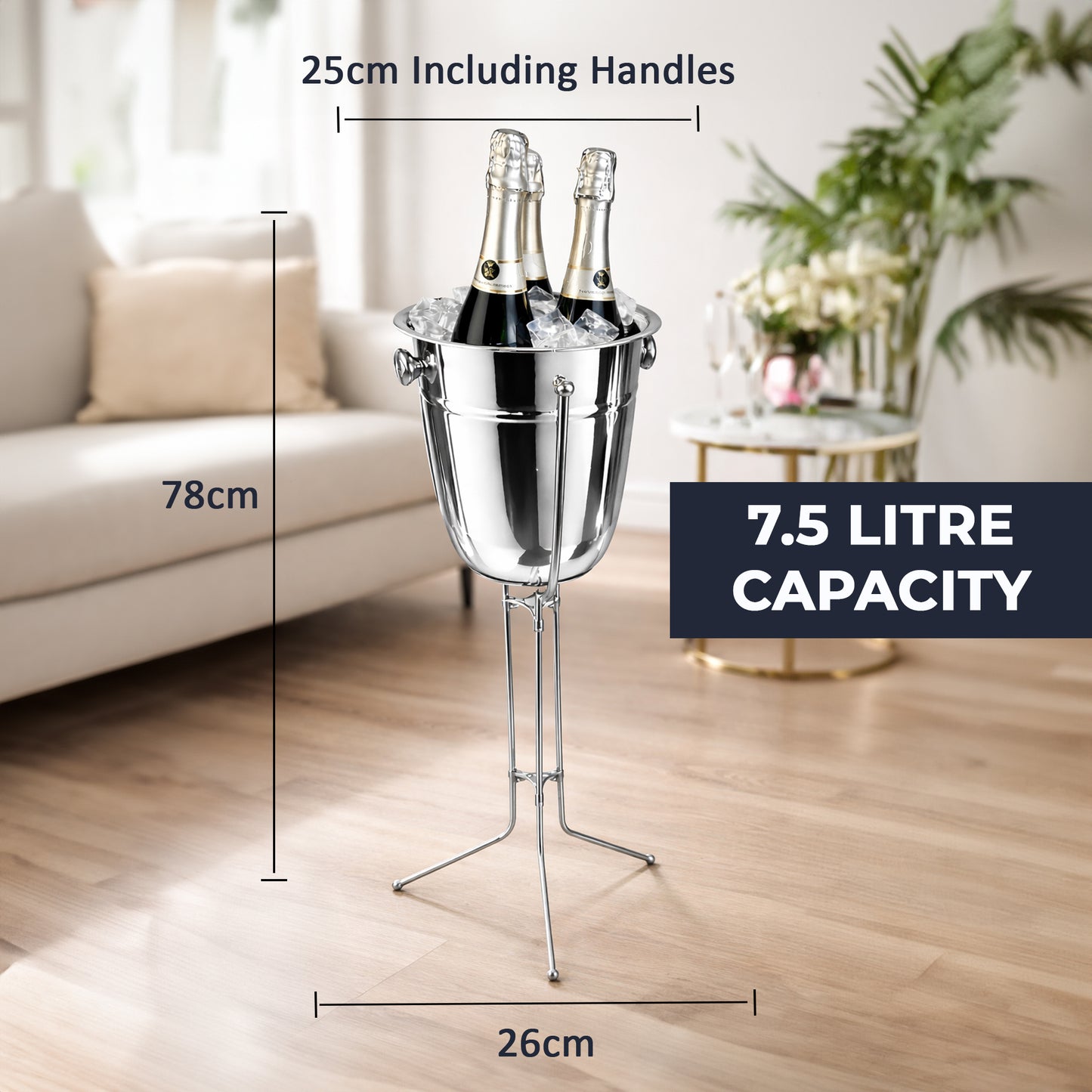 Premium Stainless Steel Wine & Champagne Ice Bucket
