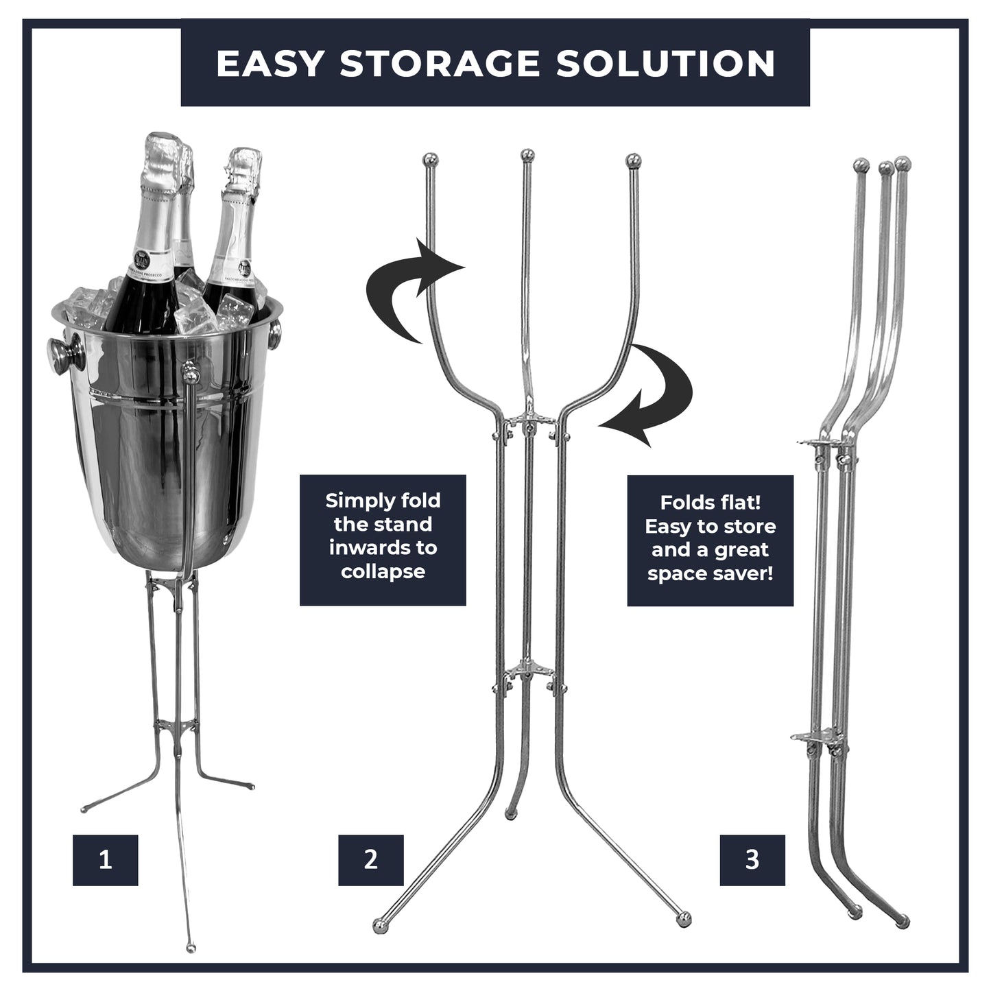 Premium Stainless Steel Wine & Champagne Ice Bucket