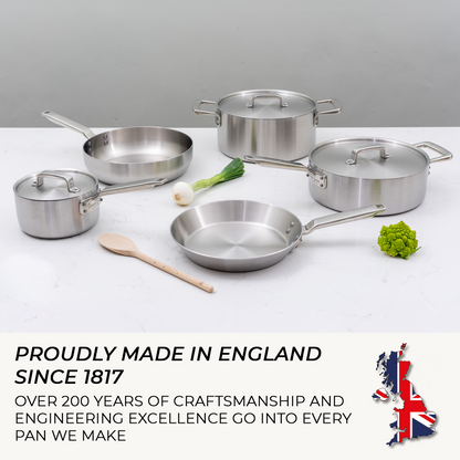 Samuel Groves Stainless Steel Frying Pan 26cm Professional-Grade Cookware for Home & Kitchen