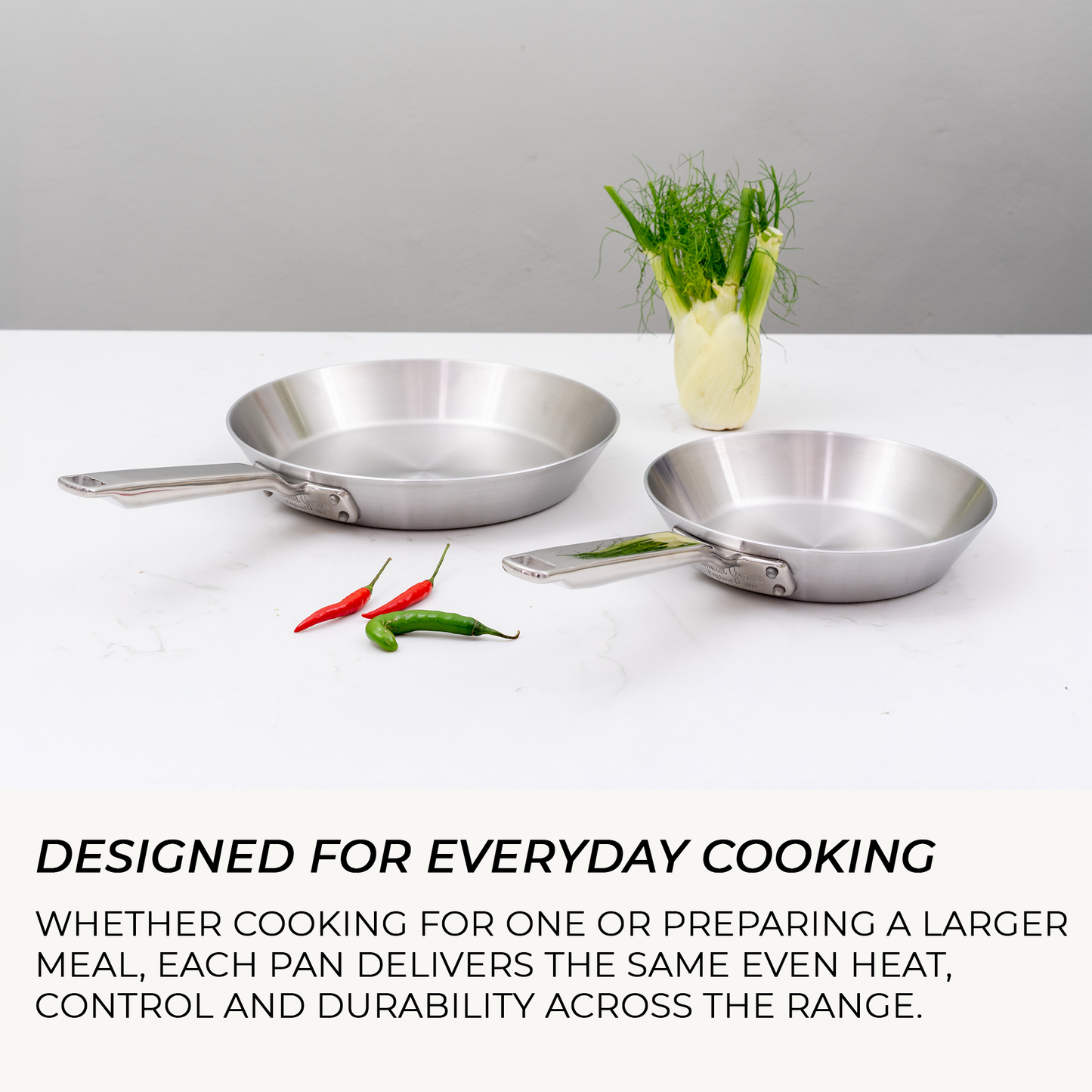 Samuel Groves Stainless Steel Frying Pan 26cm Professional-Grade Cookware for Home & Kitchen