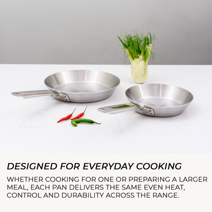 Samuel Groves Stainless Steel Frying Pan 26cm Professional-Grade Cookware for Home & Kitchen