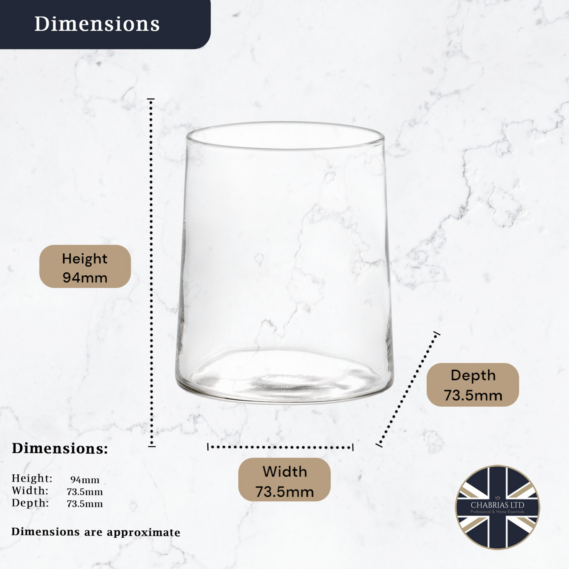 Double Old Fashioned Elixir Glass, 350ml (4 Pack) - Premium Glasses from Chabrias Ltd - Just £24.99! Shop now at Chabrias Ltd
