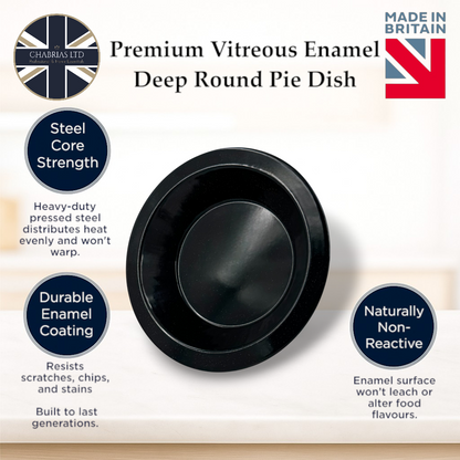 Vitreous Enamel Pie Dish, 6.75 Inch (2 piece) - Premium Kitchen from Chabrias Ltd - Just £12.99! Shop now at Chabrias Ltd