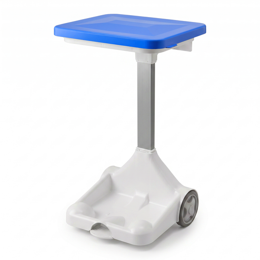 Chabrias Ltd 120L blue paper recycling pedal bin with wheels