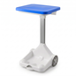 Chabrias Ltd 120L blue paper recycling pedal bin with wheels