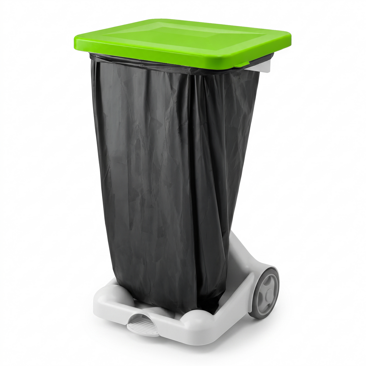 Hands-Free Food Waste Sack Holder Bin with Pedal for Healthcare Facilities