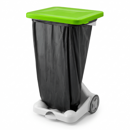 Hands-Free Food Waste Sack Holder Bin with Pedal for Healthcare Facilities