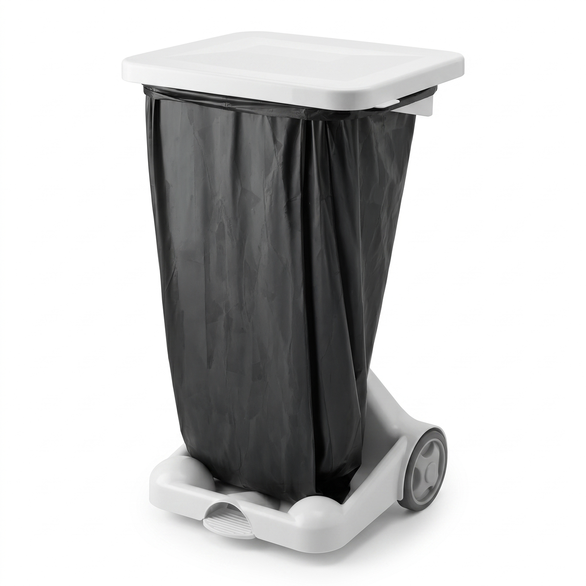 Large wheeled general rubbish bin for offices and workplaces