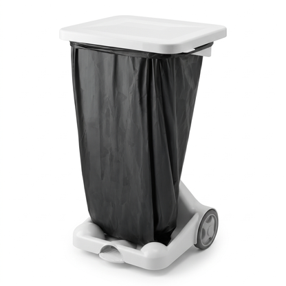 Large wheeled general rubbish bin for offices and workplaces
