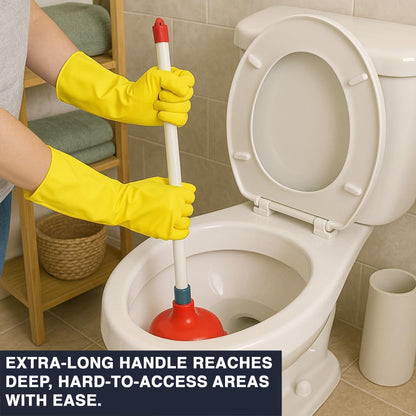 Chabrias Ltd Sink & Drain Plunger for Bathroom, Kitchen, Work, 140 mm Suction Cup, Durable - Premium Home Improvement from Chabrias Ltd - Just £6.64! Shop now at Chabrias Ltd